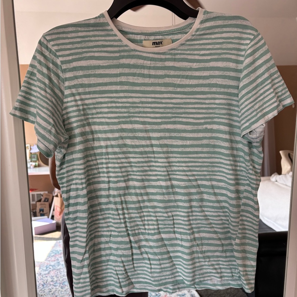 Vintage Green Striped Women’s Shirt